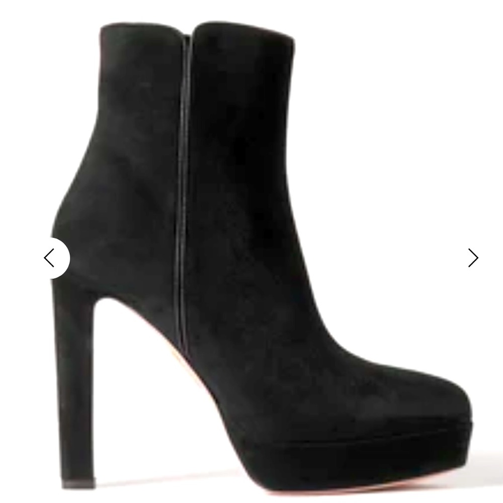AQUAZZURA
Quant 120 suede platform ankle boots size 38